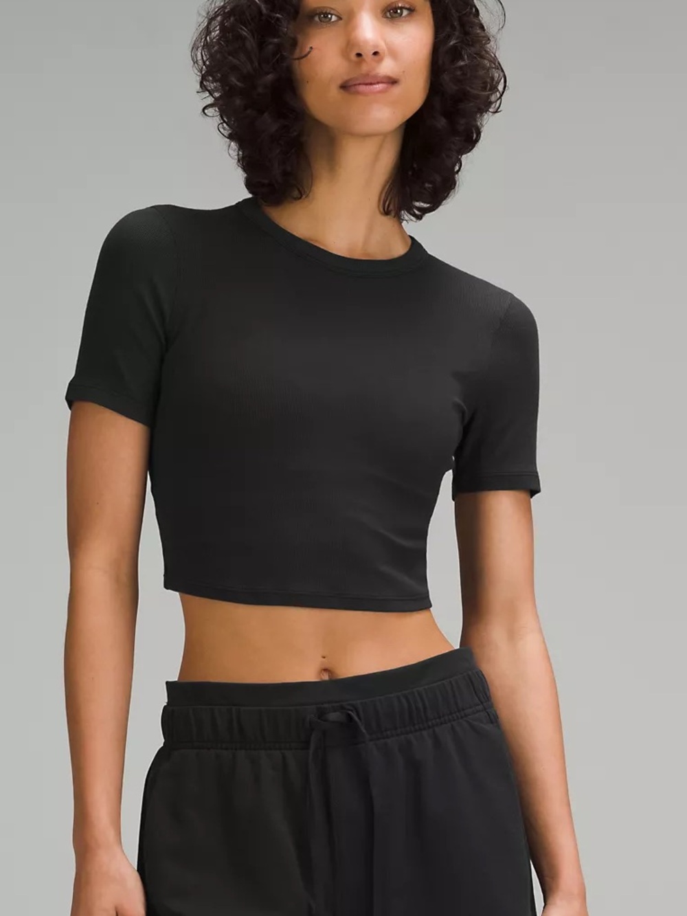 Lululemon Hold Tight Ribbed Crop Tee Size 4